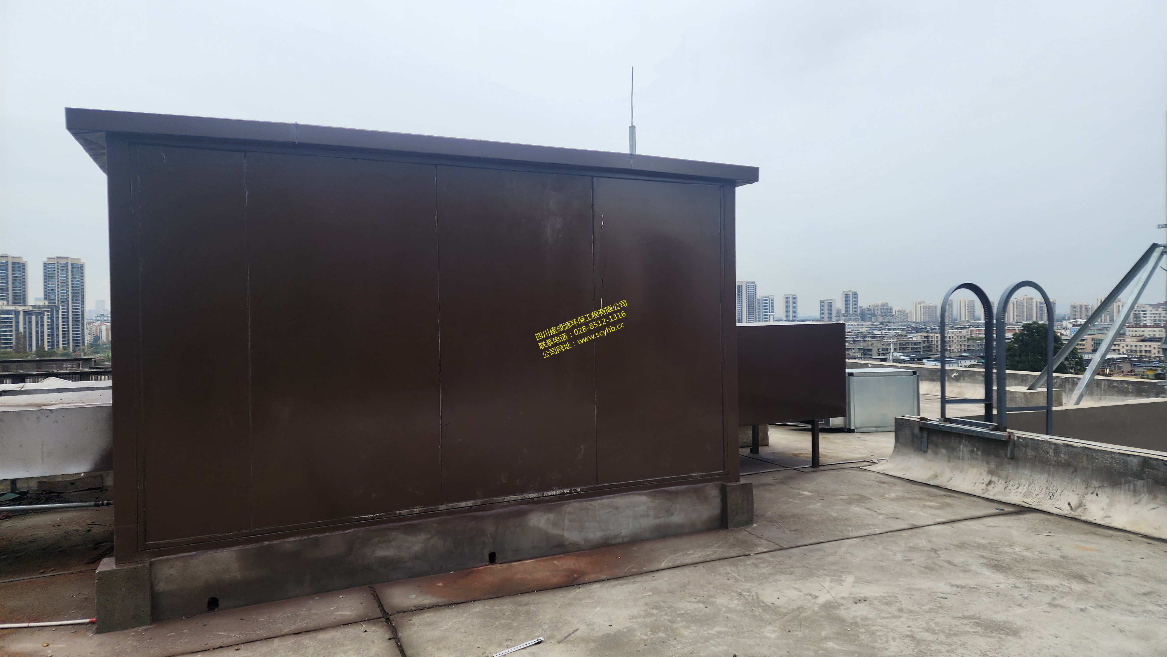 温德姆至尊酒店油烟风机净化器机组隔声罩降噪工程现场